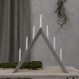 thumbnail of Fensterleuchter ARROW 7 warmweiße Glühlampen H: 64,5cm Holz hellgrau