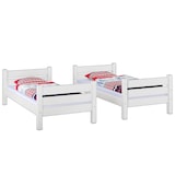 thumbnail of Etagenbett extra stabil 100x200 Nische 100 Kiefer-Hochbett weiß ohne Zubehör 60.16-10WoR