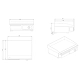 thumbnail of vaiotec Elektro Grillplatte, Grillfläche glatt, 550 x 445 mm