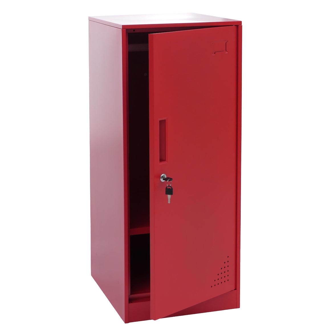 Armadietto HWC-P63, cassetta di sicurezza Armadietto Armadietto portabiti Binario, 90x38x45cm acciaio ~ rosso