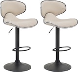 thumbnail of 2er Set Barhocker Las Vegas Kunstleder creme/schwarz