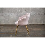 thumbnail of KAWOLA Stuhl CARLA Esszimmerstuhl Velvet rosa Fuß gold