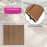 thumbnail of Arquiservi - Baldosa de composite exterior 30x30 (24,75M2) | Capuccino | Resistente, Fácil instalación, Antideslizante.