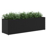 thumbnail of vidaXL Hochbeet mit 3 Fächern Schwarz 105x30x32 cm Poly Rattan