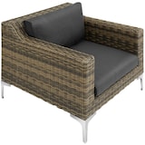 thumbnail of tectake Conjunto modular de sillones Rattans «Villanova» de aluminio  Antracita-Jaspeado