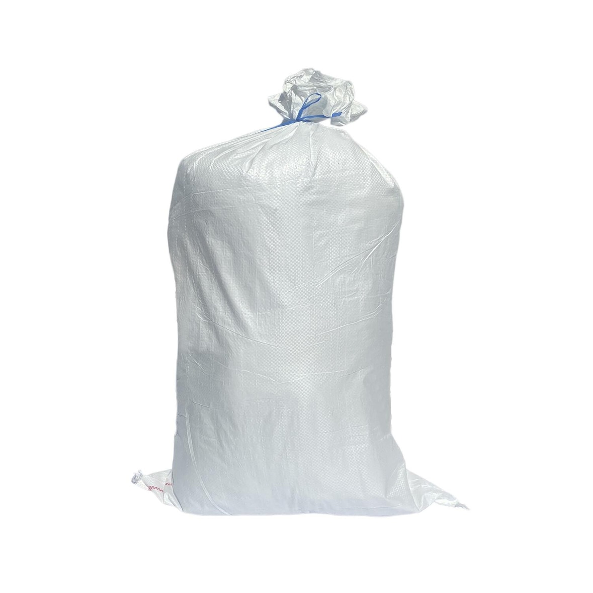 25x Schwerlastsack Gewebesack Hochwassersack Getreidesack Lagersack PP mit rotem Streifen 500 x 800 mm 30 kg weiss