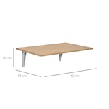 thumbnail of Mesa Plegable de Pared Mesa Auxiliar Abatible 60x40x20 cm Cocina Comedor Natural