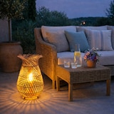 thumbnail of LED Solar Laterne Boho Tischleuchte in Korboptik Gartenleuchte H: 36cm