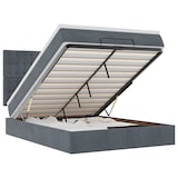 thumbnail of vidaXL Ottoman-Bett mit Matratzen & LEDs Dunkelgrau 140x190 cm Samt