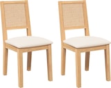 thumbnail of vidaXL Esszimmerstühle mit Kissen 2 Stk. Massivholz Gummibaum