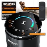 thumbnail of Brandson Turmventilator mit Fernbedienung, 40 W, Aromafach, Oszillation, 3 Modi, Timer, leise, 2in1 Diffusor, 105 cm