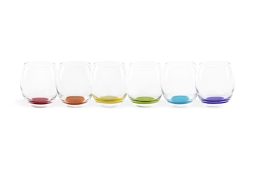 Excelsa set de 6 vasos Granada de vidrio 9x9,5 cm multicolor