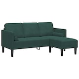 thumbnail of vidaXL Sofa 3-Sitzer mit Chaiselongue L-Form Dunkelgrün 160 cm Samt