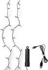 thumbnail of LED Lichterkette 3,7m Duracharge 50 LEDs Twinkle Effekt Batteriebetriebe Dekobeleuchtung Lichtergirlande 8 Funktionen Innen Außen Schwarz Bunt