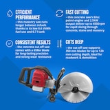 thumbnail of MSW - Betonzaag - benzine - 2500 W - 120 mm zaagdiepte