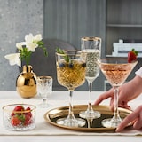 thumbnail of Pasabahce set van 4 glazen Timeless met gouden rand, transparant glas, 33 cl