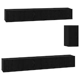 thumbnail of Helloshop26 - Mobile TV moderno da parete 100 x 30 x 30 cm contenitore elegante e funzionale in legno ingegnerizzato rovere nero 02_0056029