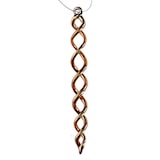 thumbnail of Vacchetti Set di 4 addobbi per albero in vetro ghiacciolo spirale oro cm16x12h2,5