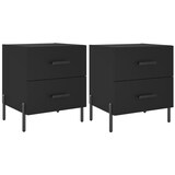 thumbnail of Tables de chevet 2 pcs noir 40x35x47,5 cm bois d’ingénierie – Modèle Approche