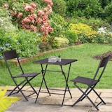 thumbnail of Outsunny Set Tavolino e Sedie da Giardino Pieghevoli in Rattan PE