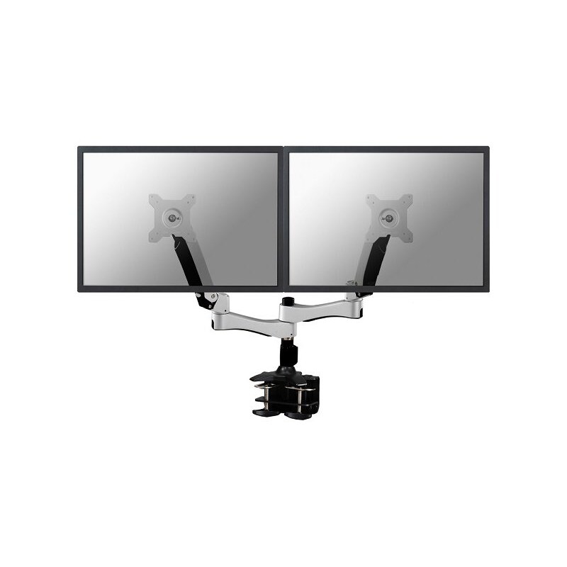 Neomounts FPMA-D980D Doppelmonitorhalterung mit Tischklemme, silber