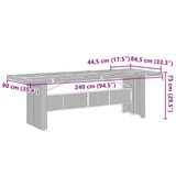 thumbnail of vidaXL 11-tlg. Garten-Bistro-Set mit Kissen Grau Poly Rattan