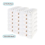 thumbnail of Toilettenpapierrollen, 2-lagig, 2112 Rollen, 528.000 Blatt gesamt, 250 Blatt /Rolle, Recyclingpapier, CIL- les Tissue, Series H