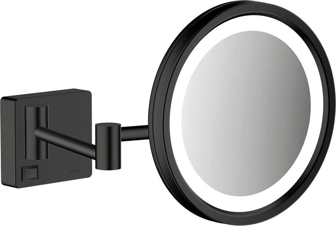 hansgrohe AddStoris Rasierspiegel mit LED Leuchte, Mattschwarz