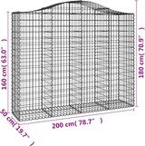 thumbnail of vidaXL Gabionen mit Hochbogen 50Stk. 200x50x160/180cm Verzinktes Eisen