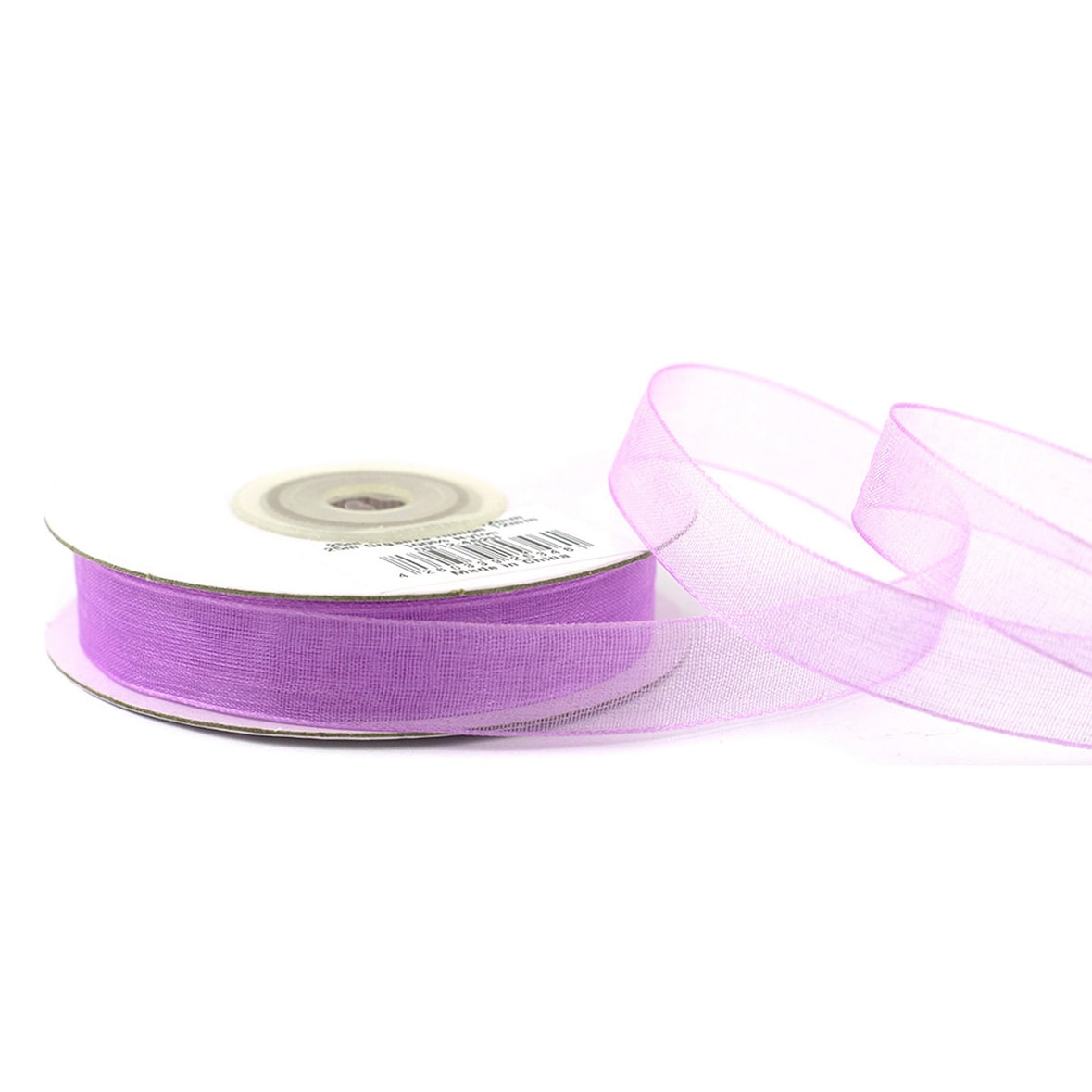 12mm Organzaband 25m Chiffonband Schleifenband Geschenkband Deko Stoffband Flieder
