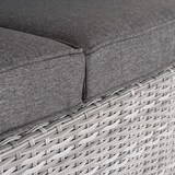 thumbnail of Sofá para jardín, 3 plazas, Color gris, Aluminio y rattán sintético, Tamaño:80x170x93 cm,Cojín antracita incluido