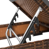 thumbnail of tectake 2 tumbonas de polirratán con estructura de aluminio y mesa  Marrón