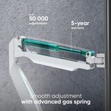 thumbnail of ONKRON Monitorhalterung Tisch für 13-32 Zoll, bis 9 kg, Gasdruckfeder, VESA 75x75 & 100x100, schwenkbar, neigbar, drehbar, Weiß G100-W