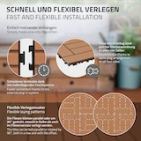 thumbnail of ECD Germany – WPC Terrassenfliesen – 30x30 cm 44 Stk.=4m² Hellbraun Mosaik | Holzoptik, Klicksystem mit Drainage