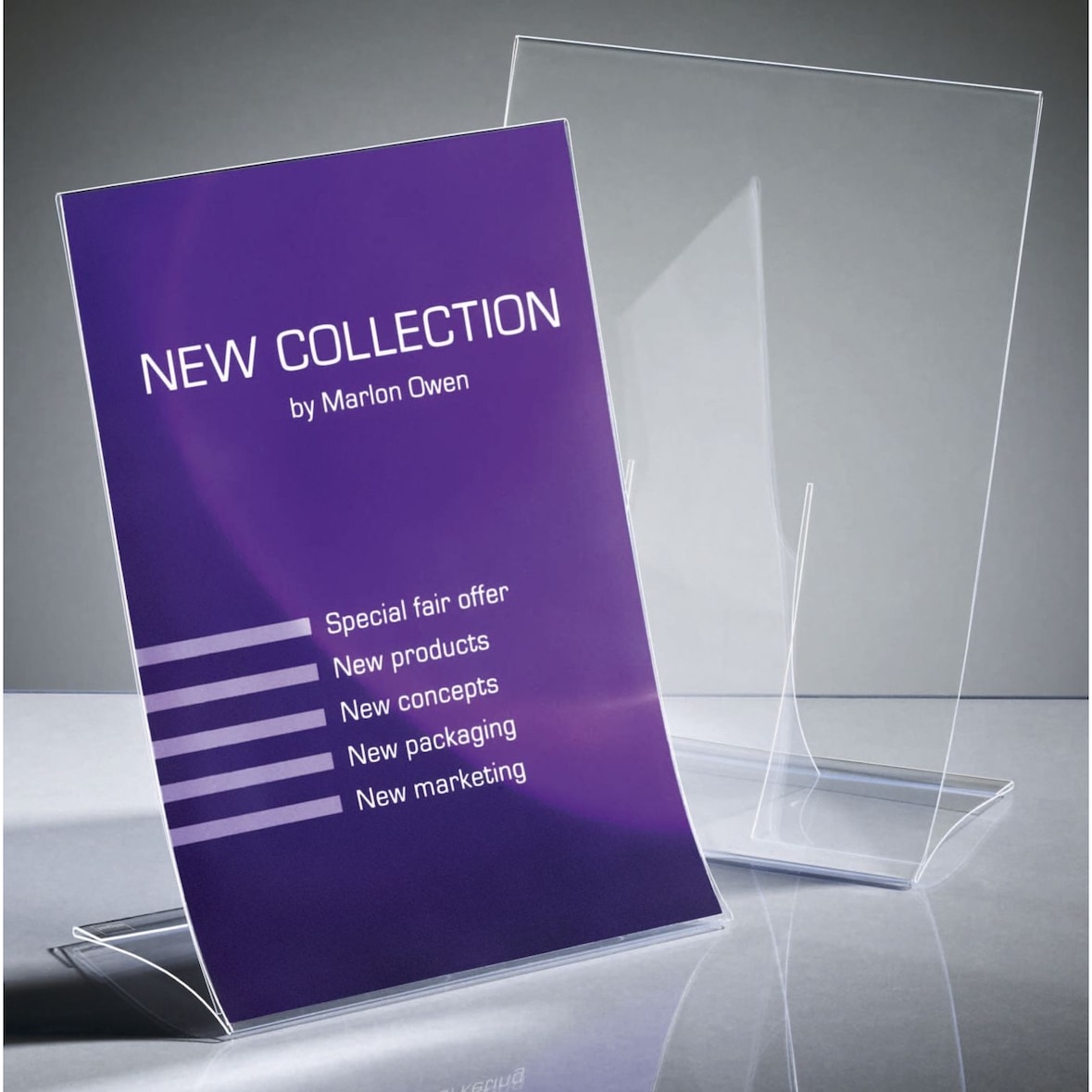 SIGEL TA161 Tischaufsteller, klappbar, glasklar, für A5