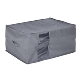 thumbnail of Relaxdays Aufbewahrungstasche, mit Reißverschluss, Bettzeug und Kleidung, Unterbettkommode, HBT: 30 x 60 x 45 cm, grau