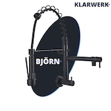 thumbnail of Björn | Gastronomie Einloch Wandmontage Kaltwasser Armatur Schwarz|Profi Küchenarmatur Edelstahl Zwei Brausen|Doppelspülbecken Wasserhahn Restaurant