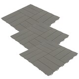 thumbnail of WellHome – Set van 3 Terrastegels 55,5x55,5 cm Kruiseffect Kleur Grijs Marte