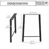 thumbnail of BERLINTABLES Premium tafelframe set van 2, 71 cm zwart massief staal | Tafelpoten industrieel design metalen loft tafelpoten kantoor/bureau/eettafel