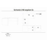 thumbnail of SARMOG SCRIVANIA ANGOLARE SX L160 IN KIT in truciolare nobilitato color cemento