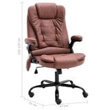 thumbnail of Sedia Da Ufficio Massaggiante Marrone Chiaro In Scamosciato - Compra, Migliore, Prezzo