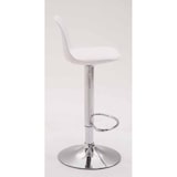 thumbnail of Conjunto de 2 bancos de bar em plástico Kiel cromo/branco