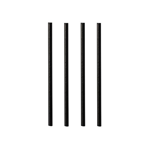Cannucce di carta da cocktail nere, biodegradabili - 1000 pezzi, 19,7 cm x 0,6 cm, per bar e ristoranti
