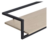 thumbnail of Penderie étagère murale bois et métal noir L90 cm ETAN