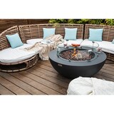thumbnail of ELEMENTI Gas Feuertisch LUNAR BOWL Feuerstelle aus Beton - für Garten, Balkon and Terrasse, wetterbeständig, Dunkelgrau 107x107x40cm