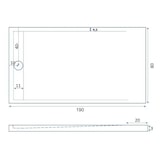 thumbnail of Piatto Doccia 80x190 cm in Pietra Bonussi Kamet Crema