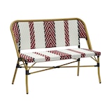 thumbnail of METRO PROFESSIONAL Banc Pigalle, aluminium / rotin PE, 122 x 58 x 88 cm, empilable, rouge