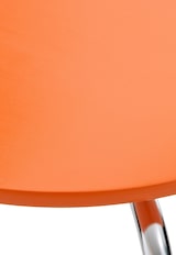 thumbnail of Décoshop26 - Küchen-/Esszimmerstuhl x1 stapelbar abgerundete Rückenlehne orangefarbenes Holz und Chrommetall 10_0003345