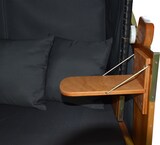 thumbnail of Tarrington House Sedia da spiaggia Baltic XXL GROMITZ, legno/poliestere, 157 x 181 x 151cm, tavolini laterali, baldacchino, 2 persone, antracite/legno