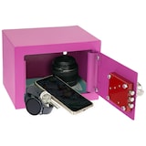 thumbnail of HMF 49216-15 Tresor mit Schlüssel, Möbeltresor klein, 23 x 17 x 17 cm, Pink